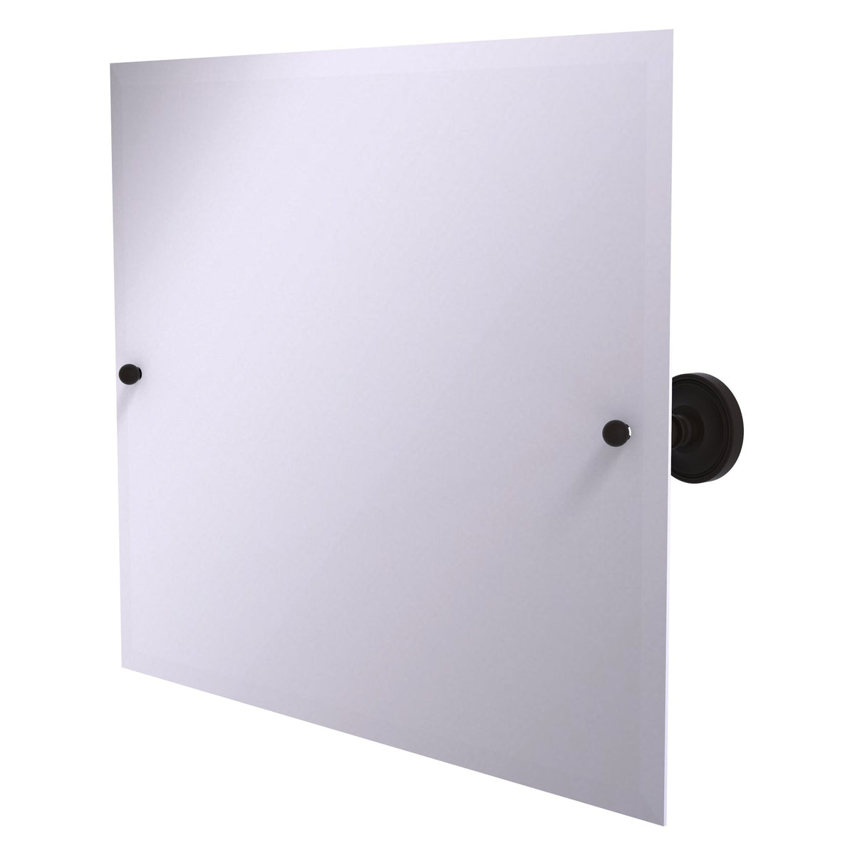 Allied Brass Prestige Regal 21" x 26" Oil Rubbed Bronze Solid Brass Frameless Landscape Rectangular Tilt Mirror With Beveled Edge