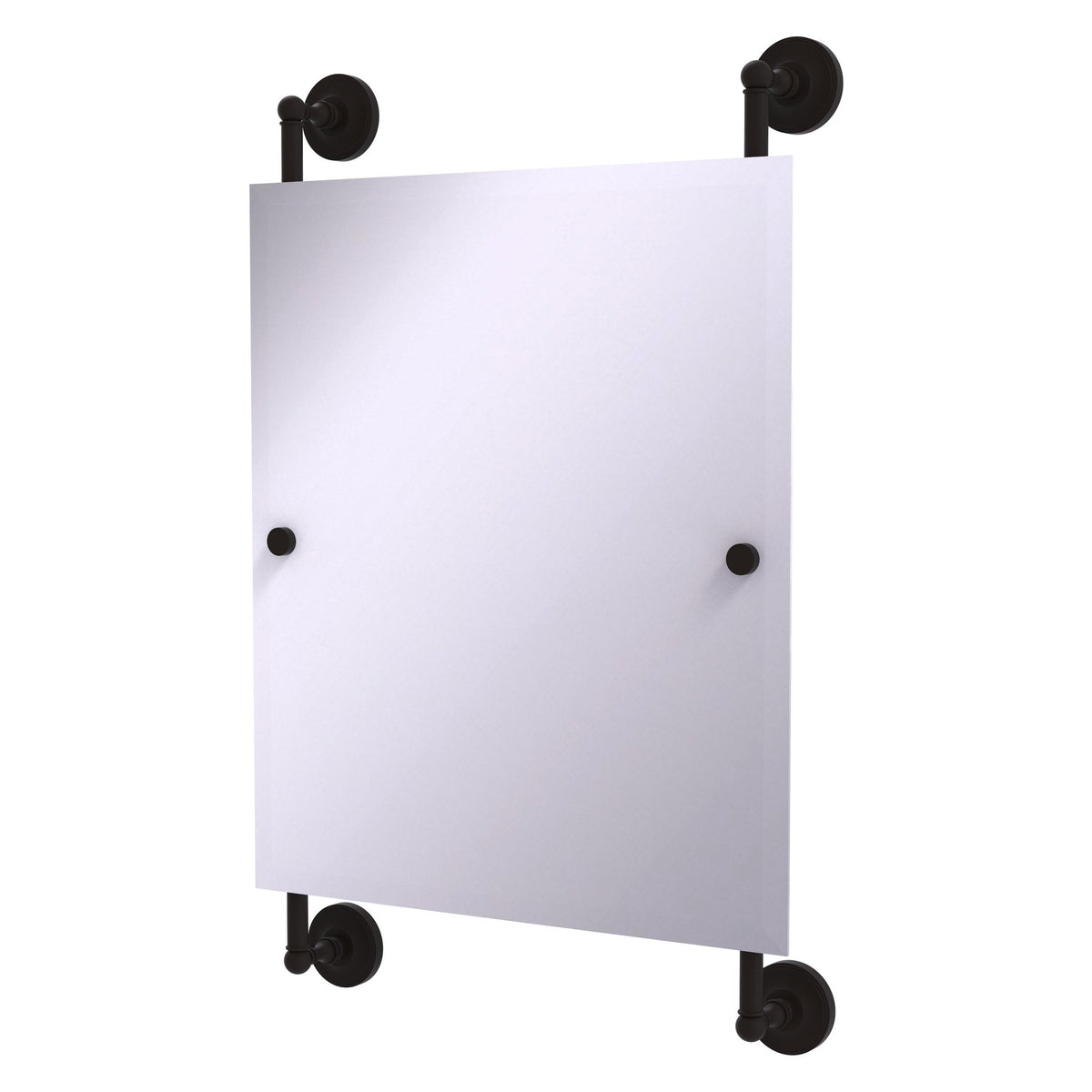 Allied Brass Prestige Regal 21" x 3.8" Oil Rubbed Bronze Solid Brass Rectangular Frameless Rail-Mounted Mirror