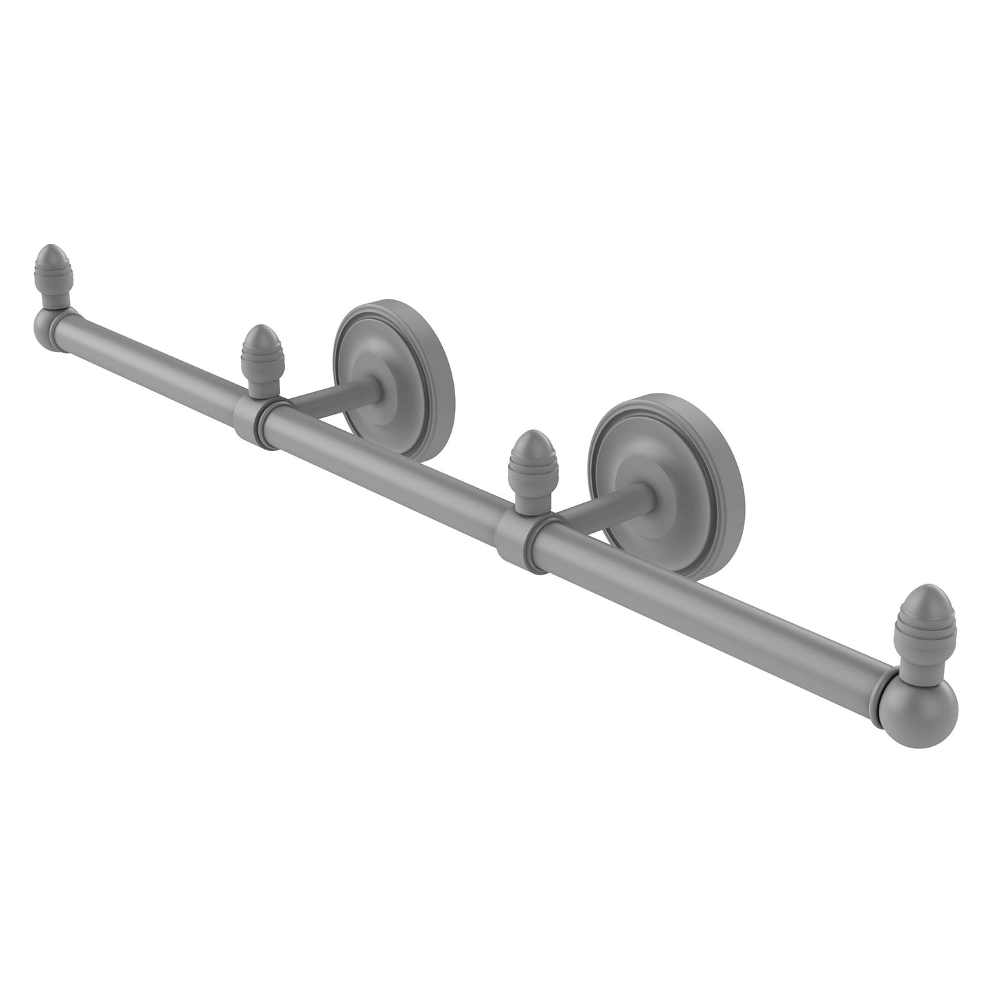 Allied Brass Prestige Regal 22.5" x 3.5" Matte Gray Solid Brass 3-Arm Guest Towel Holder