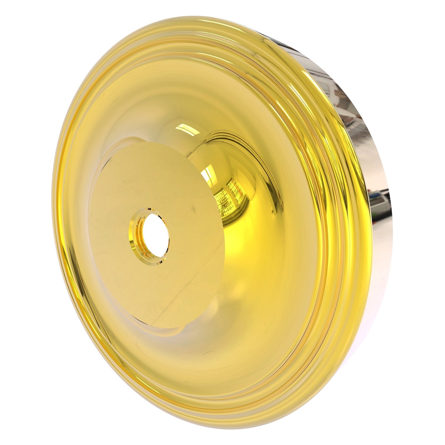 Allied Brass Prestige Regal 3" x 3" Polished Brass Solid Brass PR-98 Shower Curtain Rod Brackets