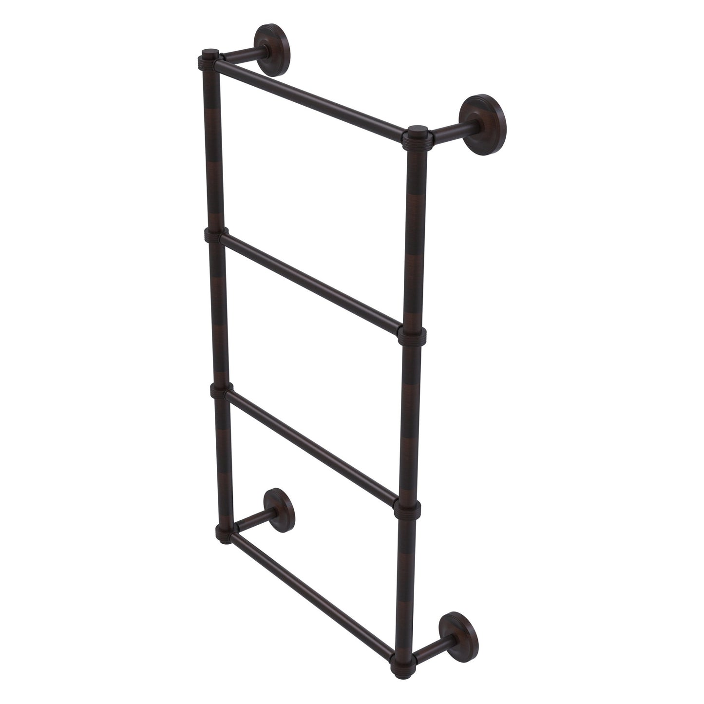 Allied Brass Prestige Regal 30" x 5.4" Venetian Bronze Solid Brass 4-Tier 30 Inch Ladder Towel Bar With Grooved Detail