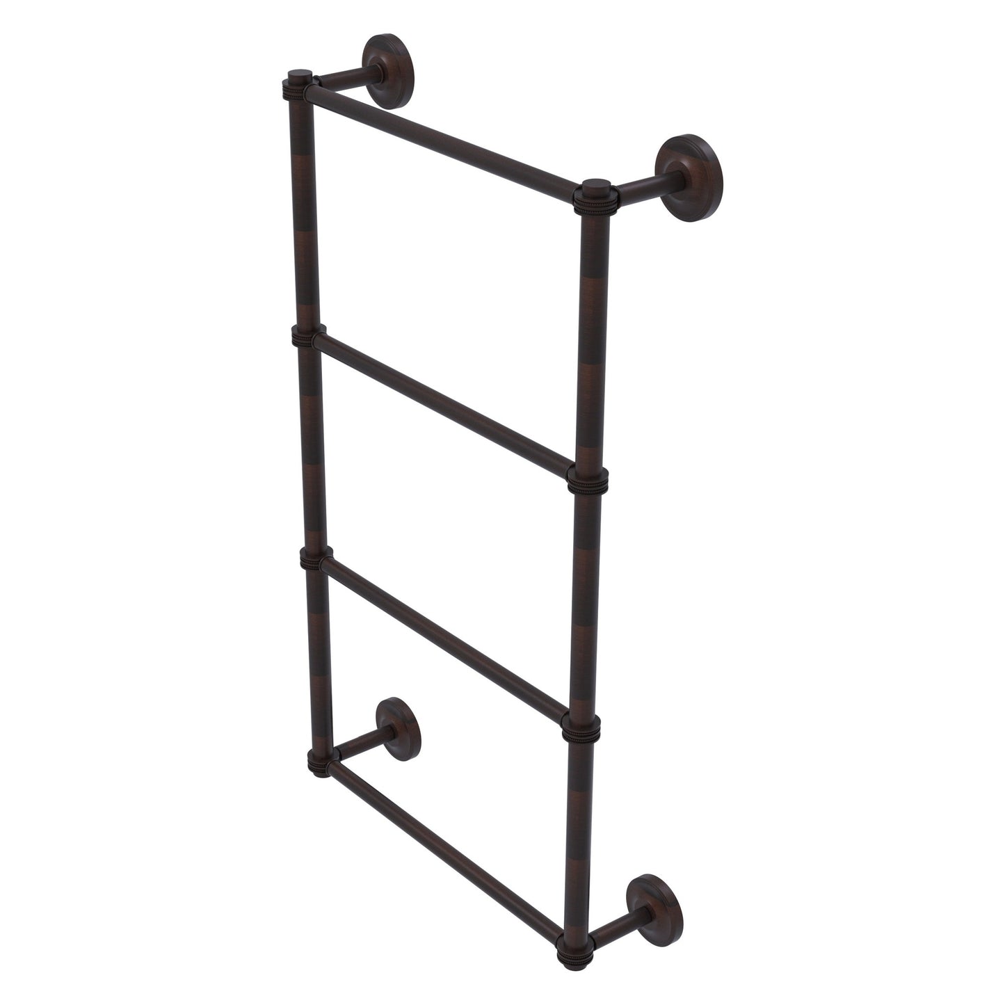 Allied Brass Prestige Regal 36" x 5.4" Venetian Bronze Solid Brass 4-Tier 36 Inch Ladder Towel Bar With Dotted Detail