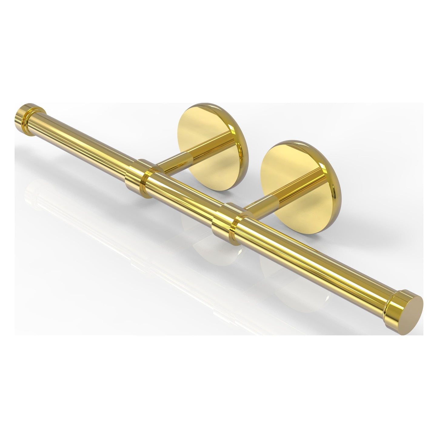 Allied Brass Prestige Skyline 14.9" x 3.6" Polished Brass Solid Brass Double Roll Toilet Tissue Holder