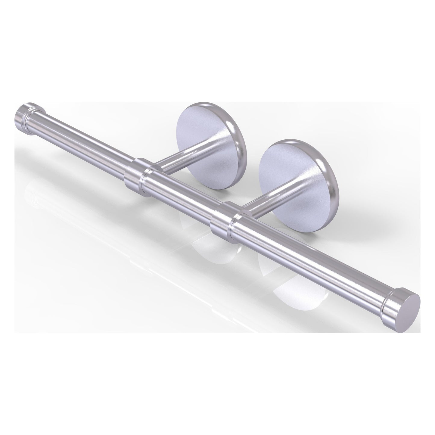 Allied Brass Prestige Skyline 14.9" x 3.6" Satin Chrome Solid Brass Double Roll Toilet Tissue Holder