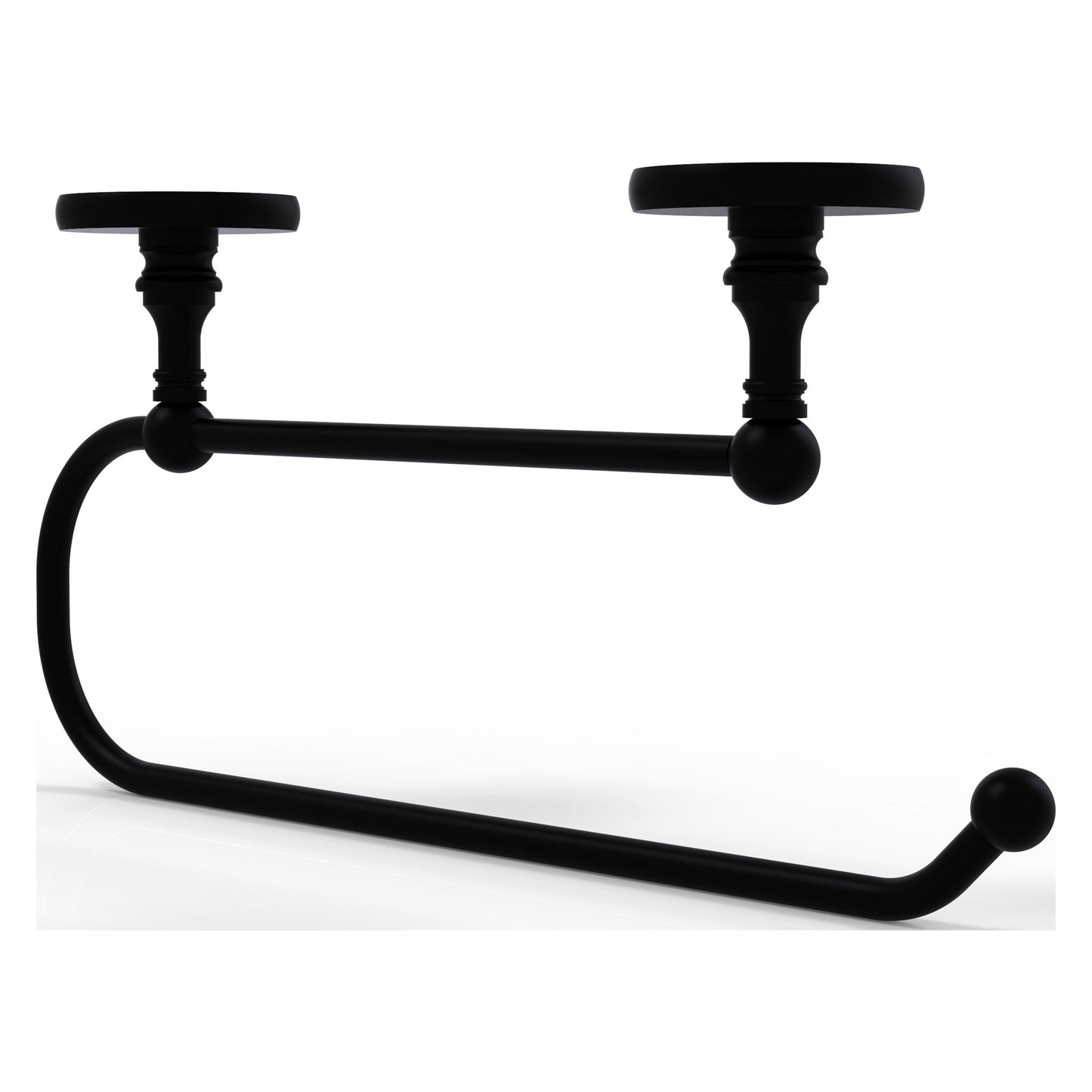 Allied Brass Prestige Skyline 15" x 2.5" Matte Black Solid Brass Under Cabinet Paper Towel Holder