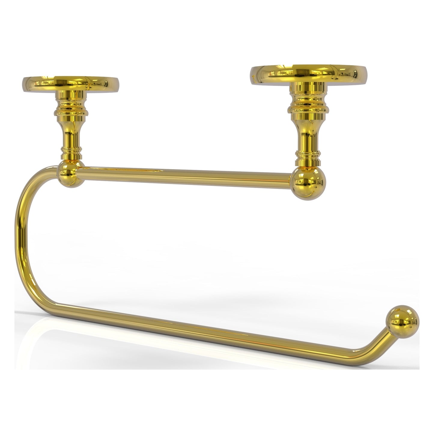 Allied Brass Prestige Skyline 15" x 2.5" Polished Brass Solid Brass Under Cabinet Paper Towel Holder