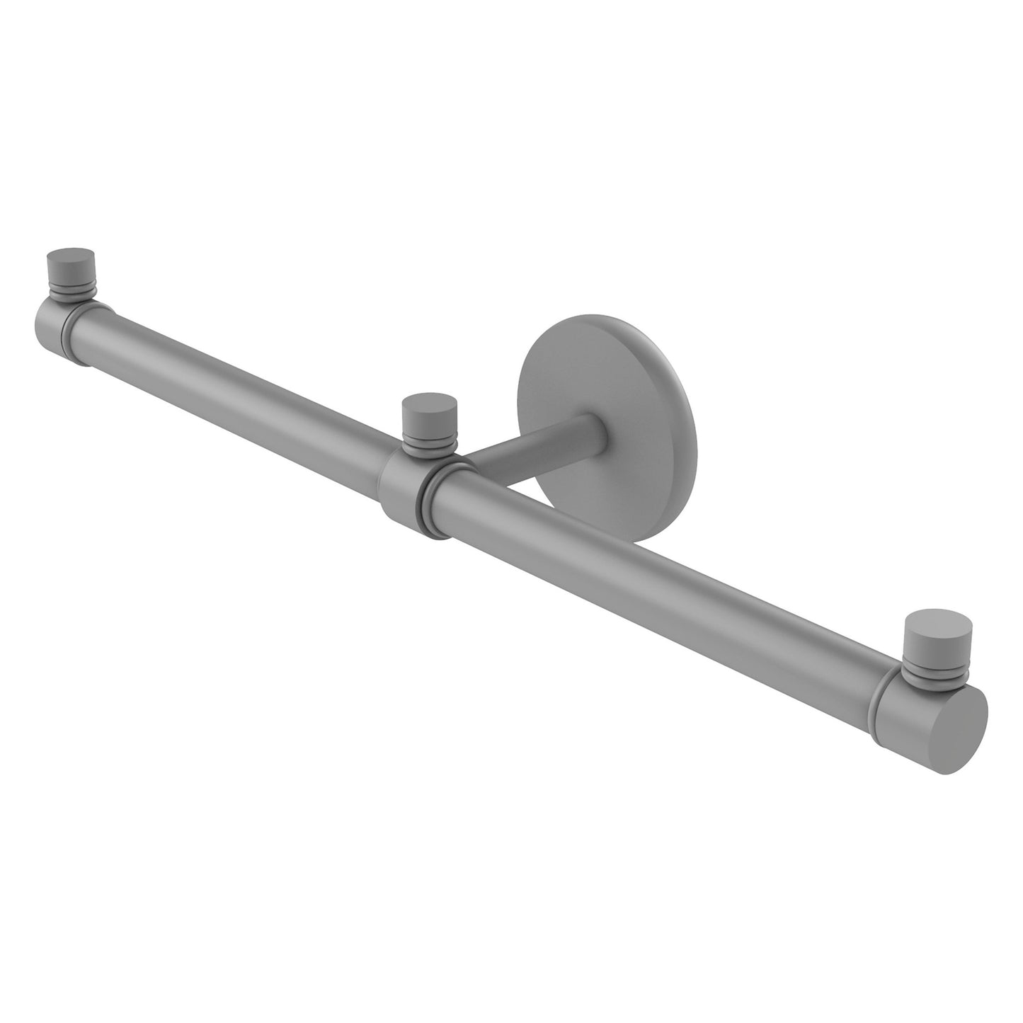 Allied Brass Prestige Skyline 15" x 3.5" Matte Gray Solid Brass 2-Arm Guest Towel Holder