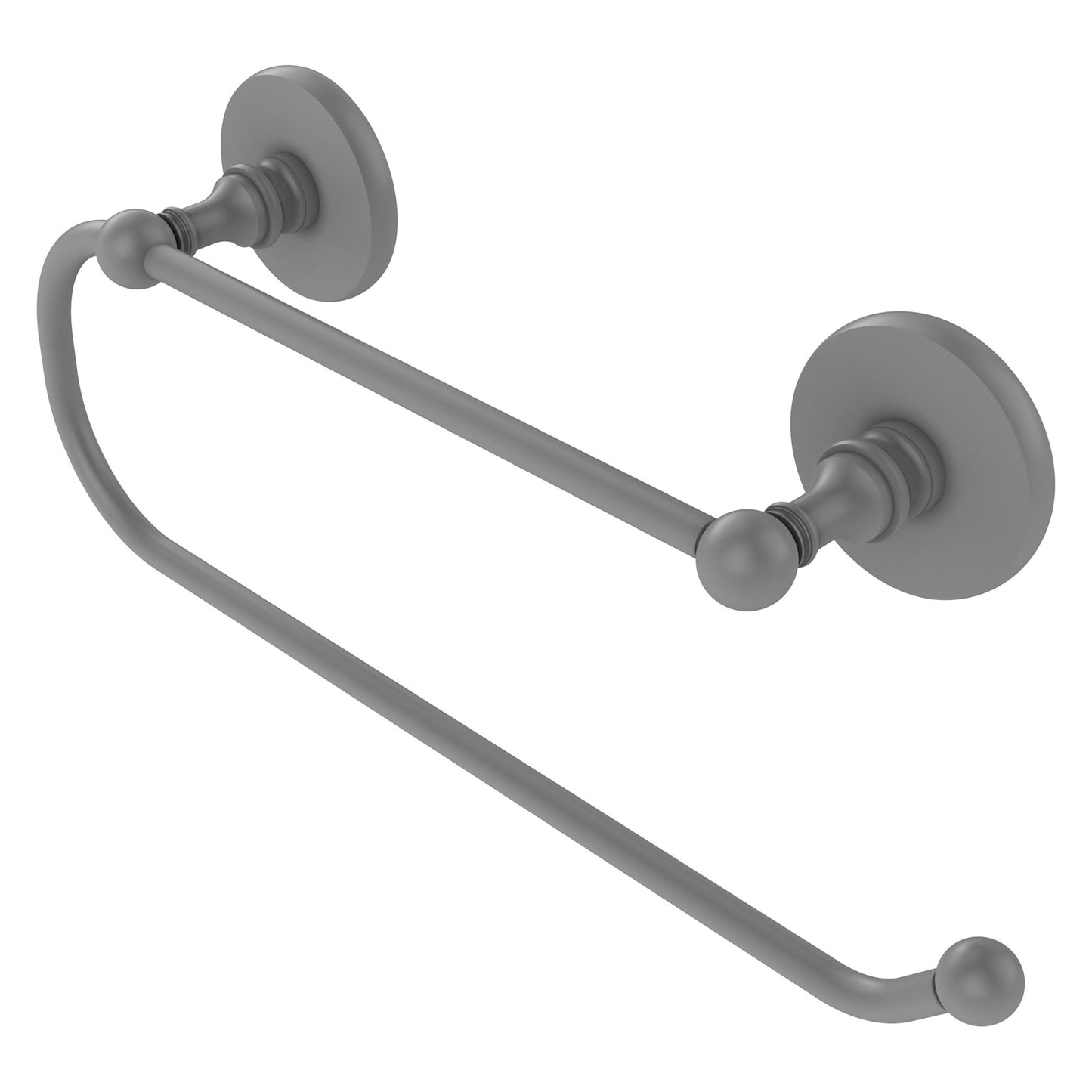 Allied Brass Prestige Skyline 15" x 3.5" Matte Gray Solid Brass Wall-Mounted Paper Towel Holder
