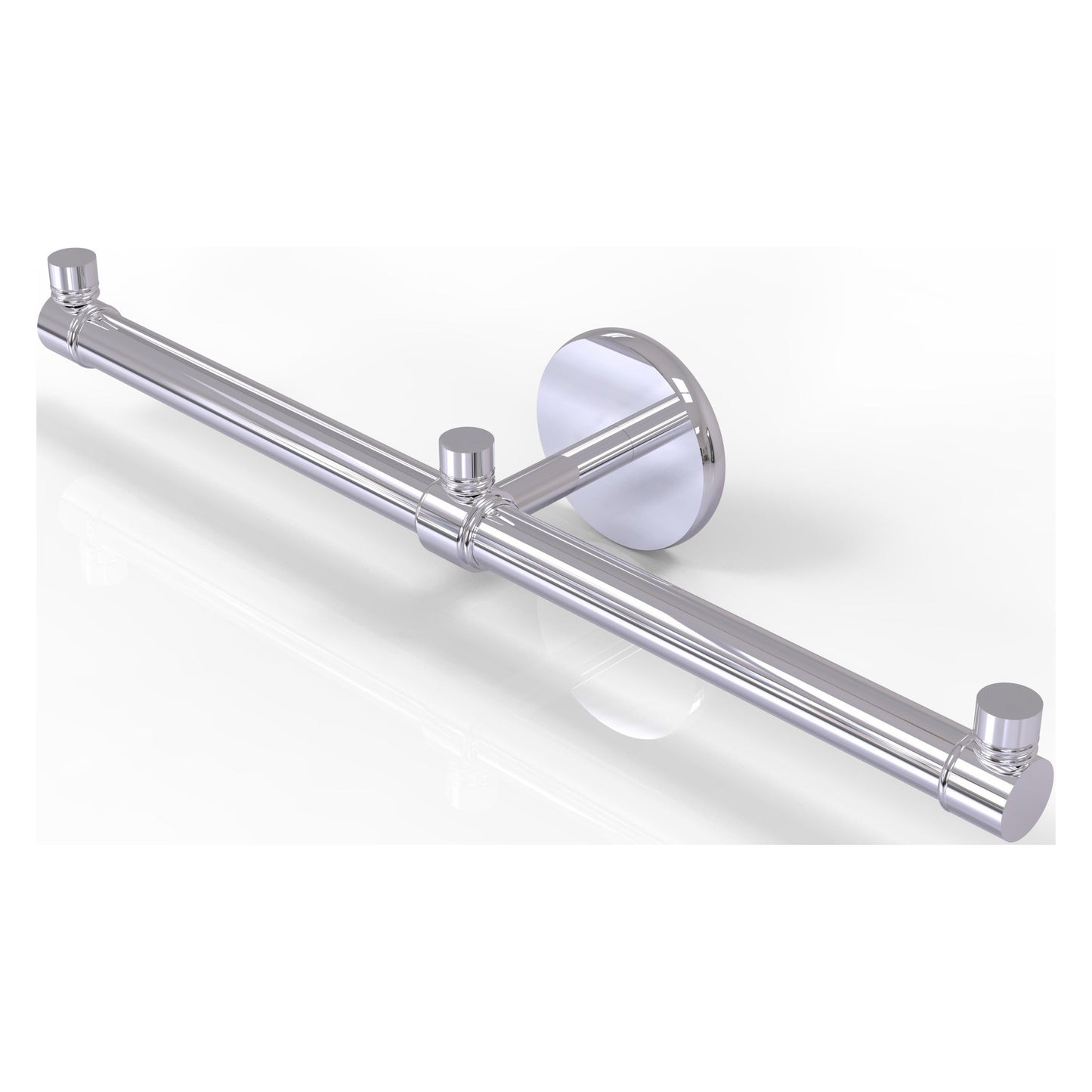 Allied Brass Prestige Skyline 15" x 3.5" Polished Chrome Solid Brass 2-Arm Guest Towel Holder