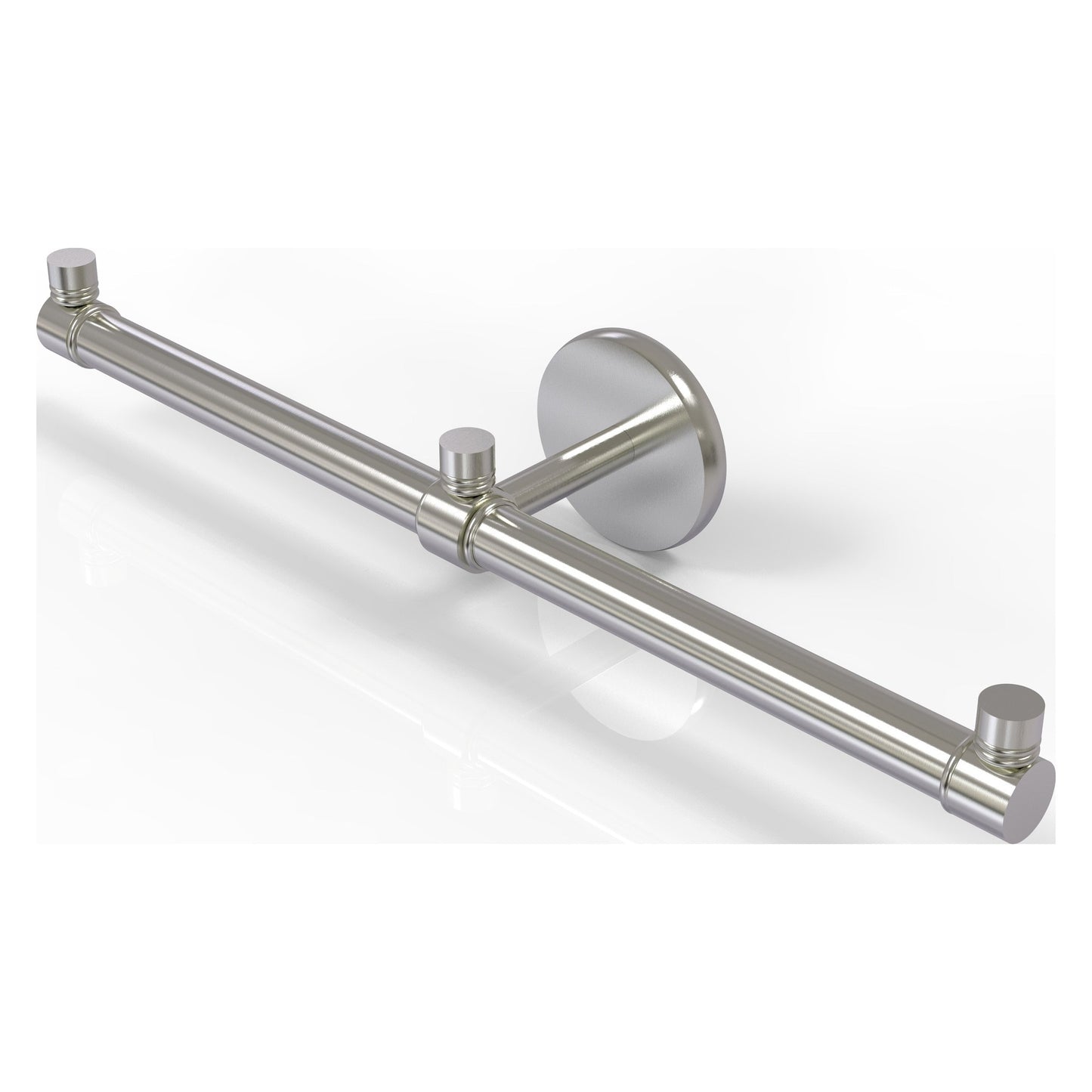 Allied Brass Prestige Skyline 15" x 3.5" Satin Nickel Solid Brass 2-Arm Guest Towel Holder