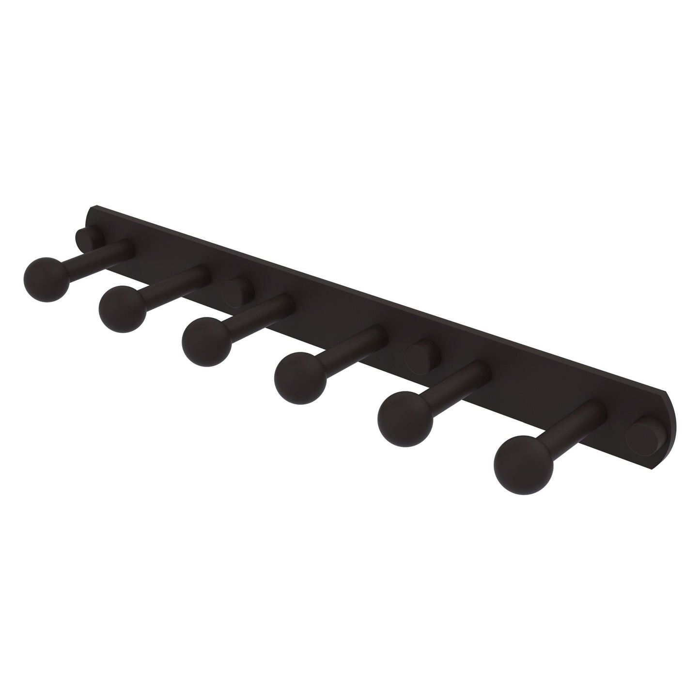 Allied Brass Prestige Skyline 15.5" x 3" Oil Rubbed Bronze Solid Brass 6-Position Tie and Belt Rack