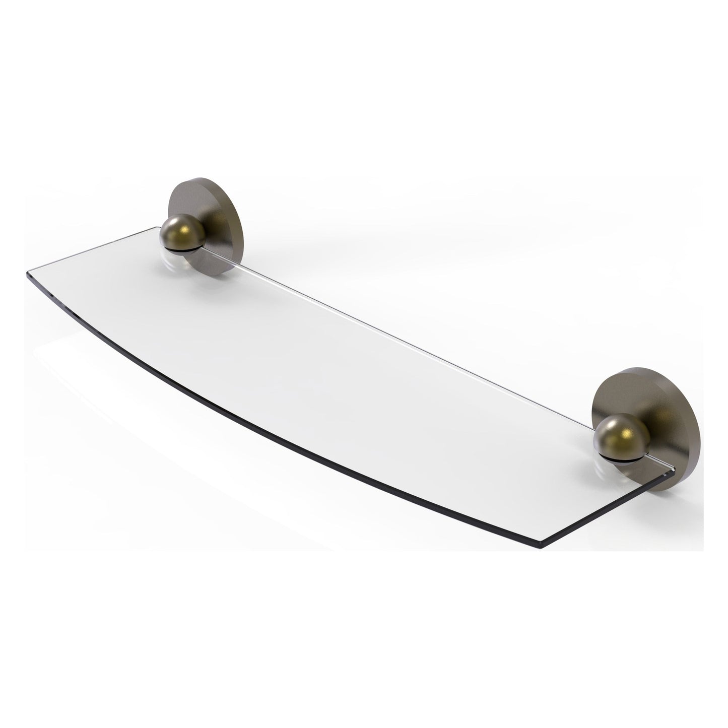 Allied Brass Prestige Skyline 18" x 5" Antique Brass Solid Brass Glass Shelf