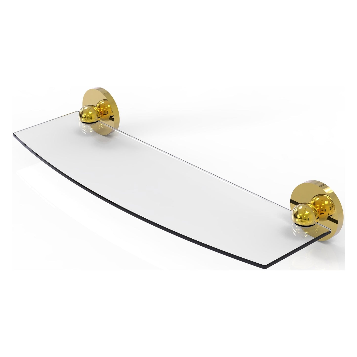 Allied Brass Prestige Skyline 18" x 5" Polished Brass Solid Brass Glass Shelf