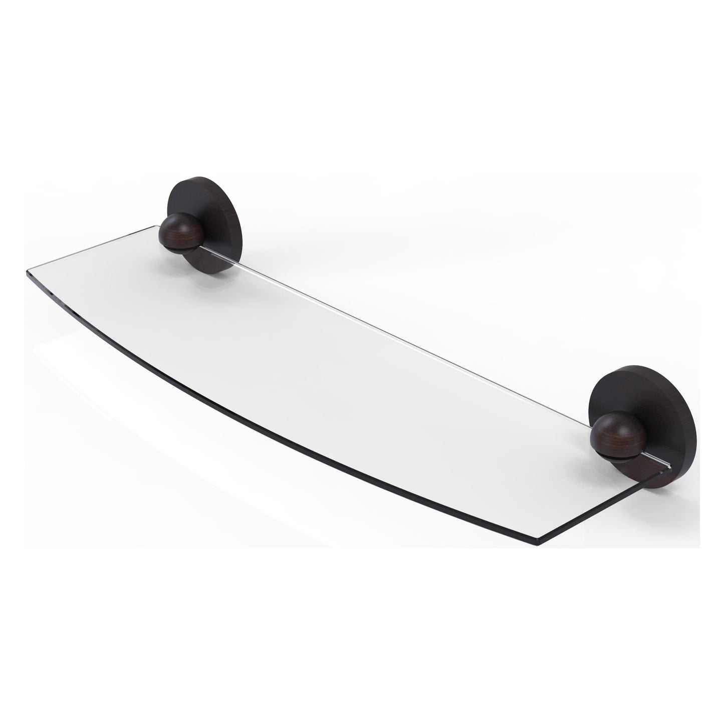 Allied Brass Prestige Skyline 18" x 5" Venetian Bronze Solid Brass Glass Shelf