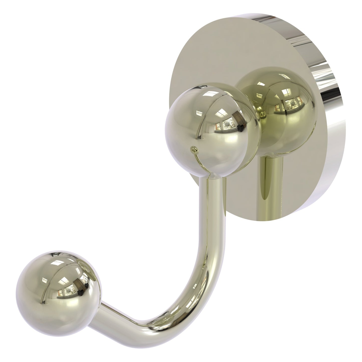 Allied Brass Prestige Skyline 2" x 2.75" Polished Nickel Solid Brass Robe Hook