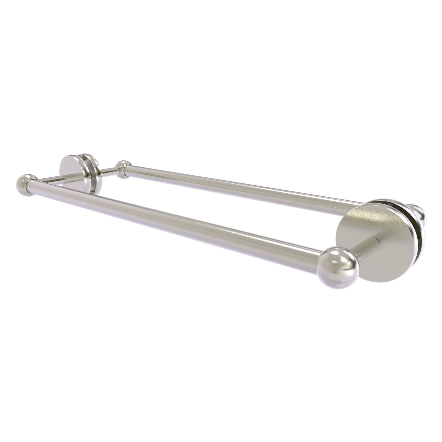 Allied Brass Prestige Skyline 20.7" x 7.2" Satin Nickel Solid Brass Back-to-Back Shower Door and Towel Bar
