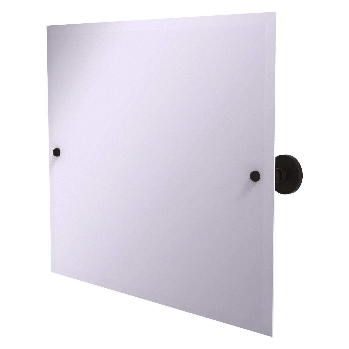 Allied Brass Prestige Skyline 21" x 26" Oil Rubbed Bronze Solid Brass Frameless Landscape Rectangular Tilt Mirror With Beveled Edge