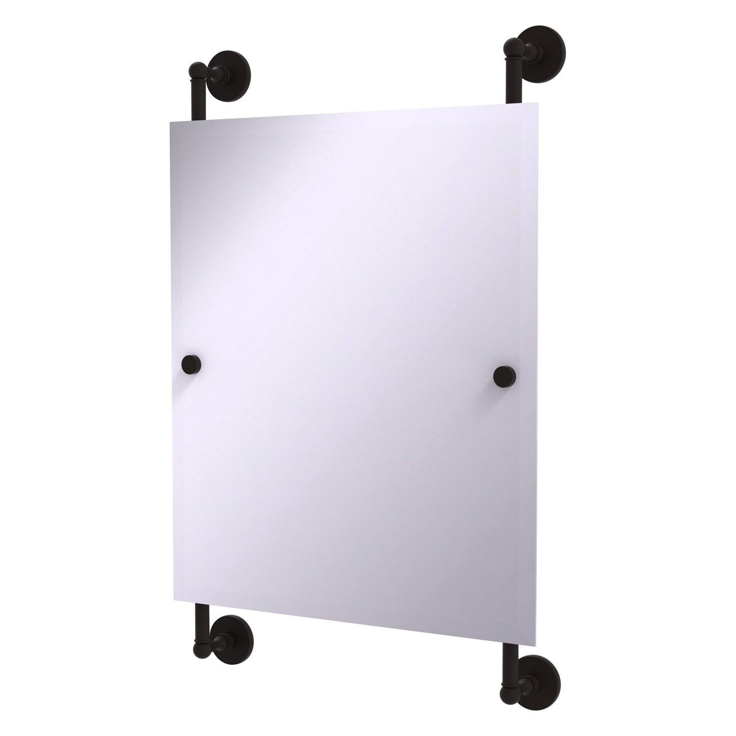 Allied Brass Prestige Skyline 21" x 3.8" Oil Rubbed Bronze Solid Brass Rectangular Frameless Rail Mounted Mirror