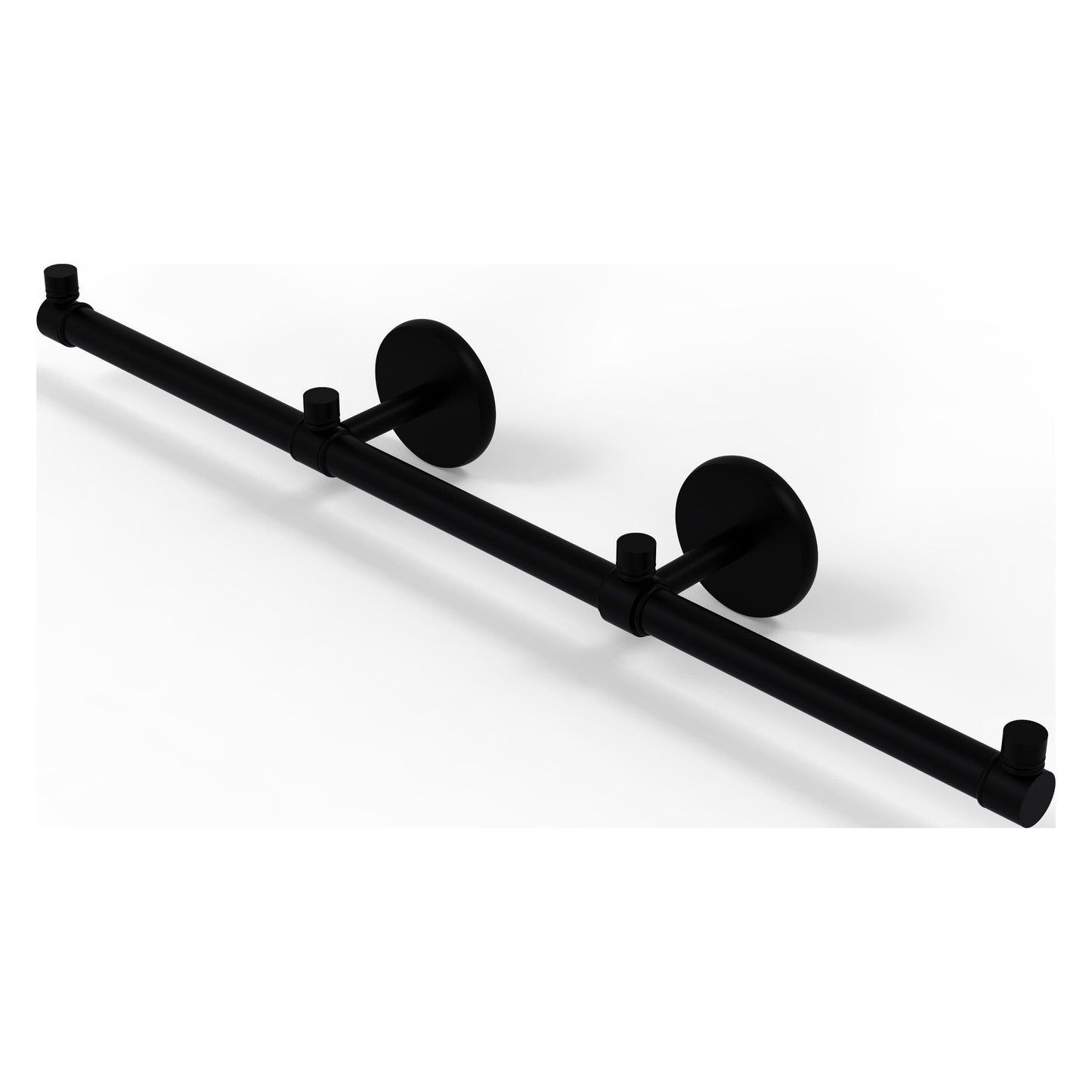 Allied Brass Prestige Skyline 22.2" x 3.5" Matte Black Solid Brass 3-Arm Guest Towel Holder