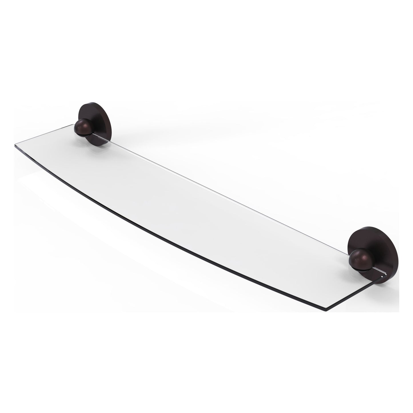Allied Brass Prestige Skyline 24" x 5" Antique Bronze Solid Brass Glass Shelf