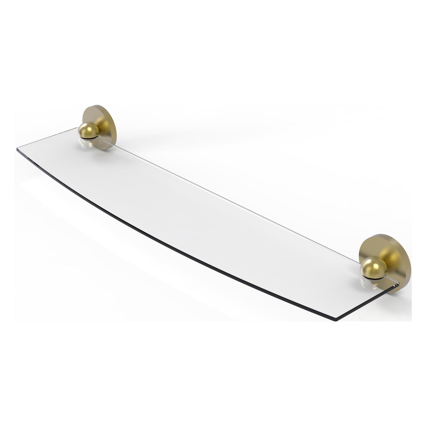 Allied Brass Prestige Skyline 24" x 5" Satin Brass Solid Brass Glass Shelf