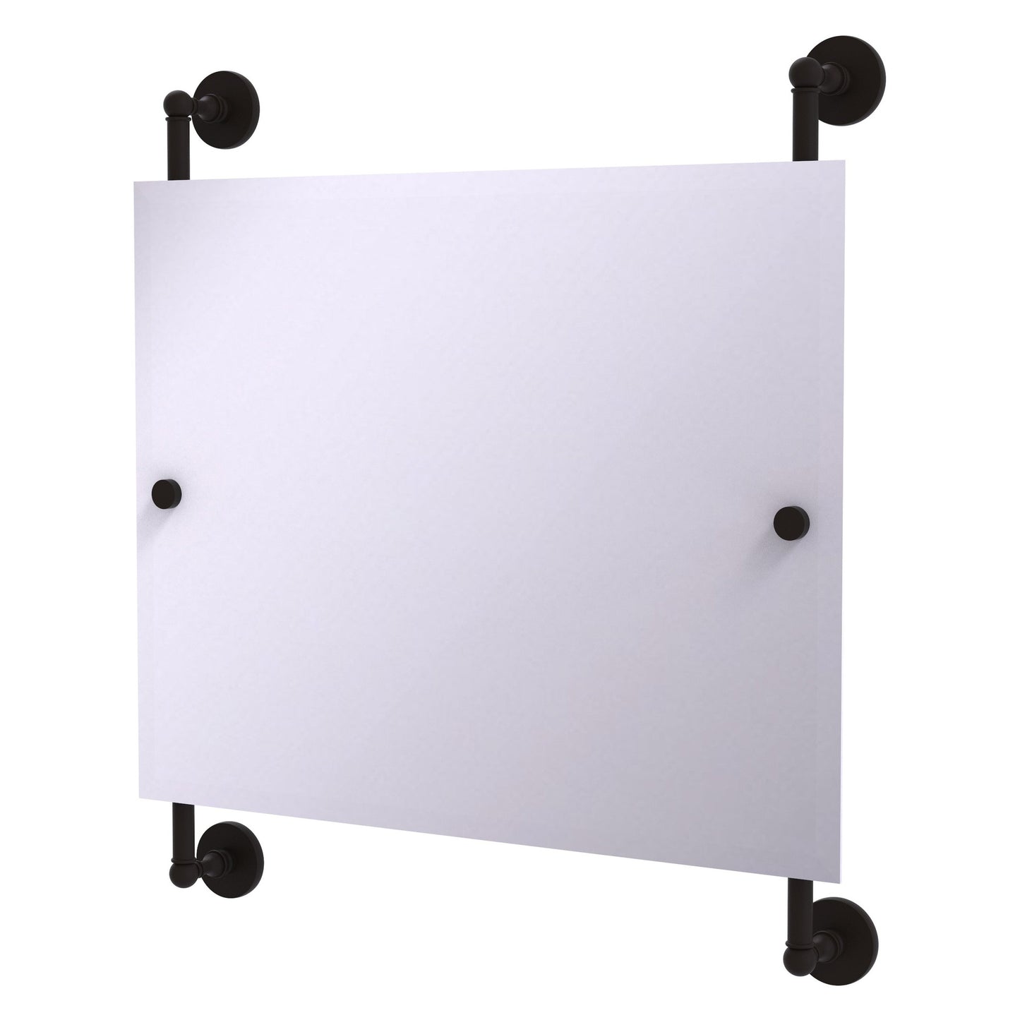 Allied Brass Prestige Skyline 26" x 3.8" Oil Rubbed Bronze Solid Brass Rectangular Frameless Rail Mounted Mirror