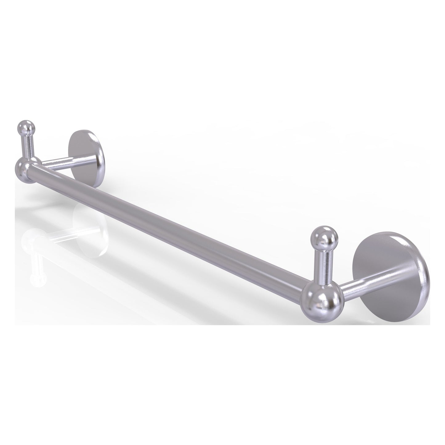 Allied Brass Prestige Skyline 26.25" x 3.8" Satin Chrome Solid Brass Towel Bar With Integrated Hooks