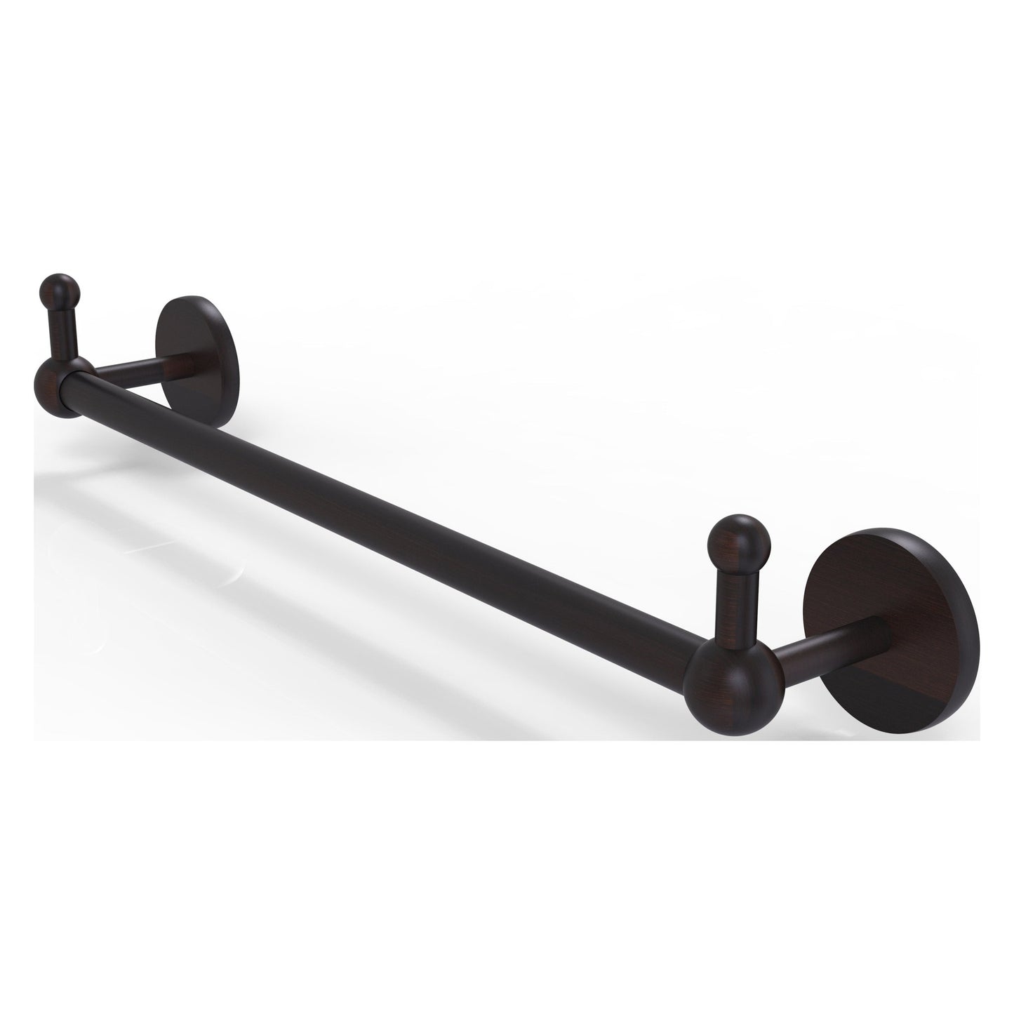 Allied Brass Prestige Skyline 26.25" x 3.8" Venetian Bronze Solid Brass Towel Bar With Integrated Hooks