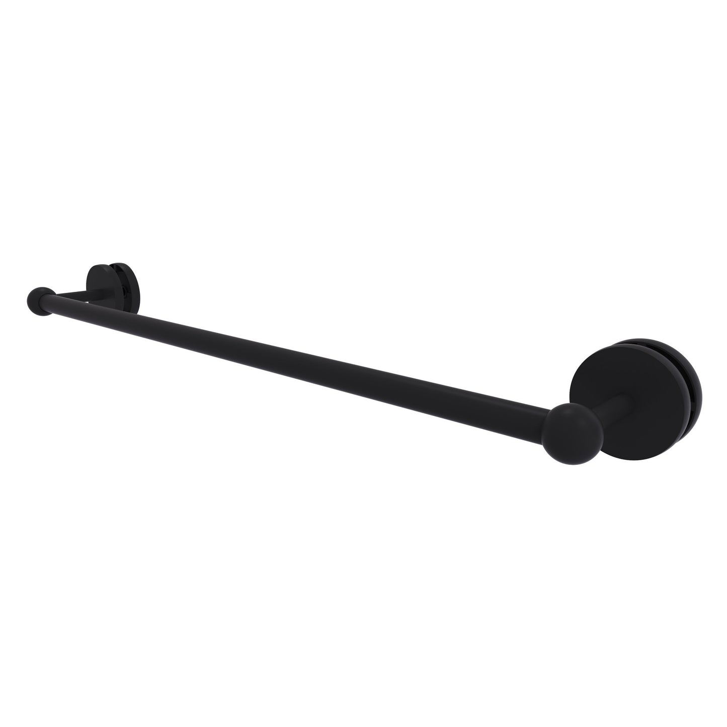 Allied Brass Prestige Skyline 26.6" Matte Black Solid Brass Shower Door Towel Bar