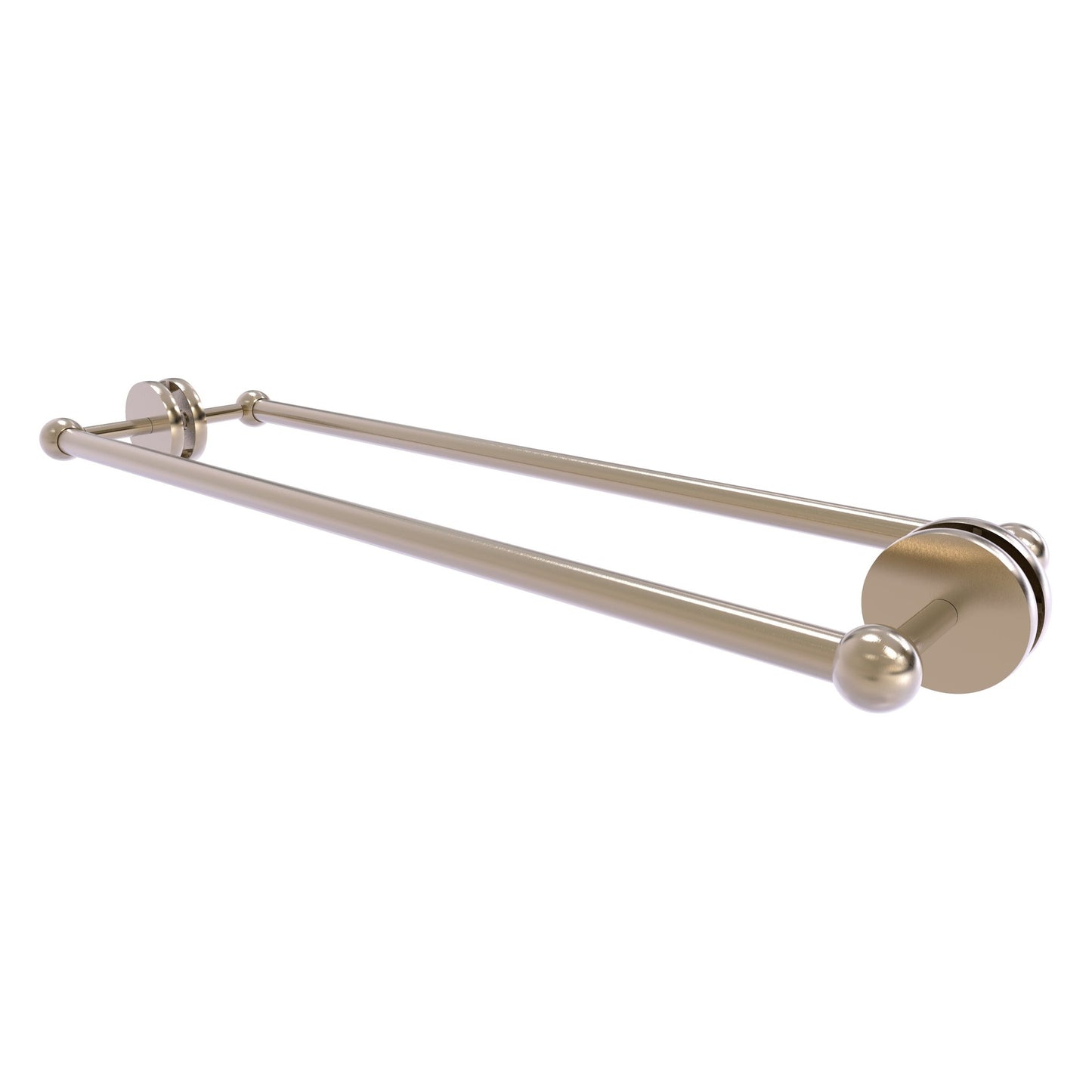 Allied Brass Prestige Skyline 26.7" x 7.2" Antique Pewter Solid Brass Back-to-Back Shower Door and Towel Bar