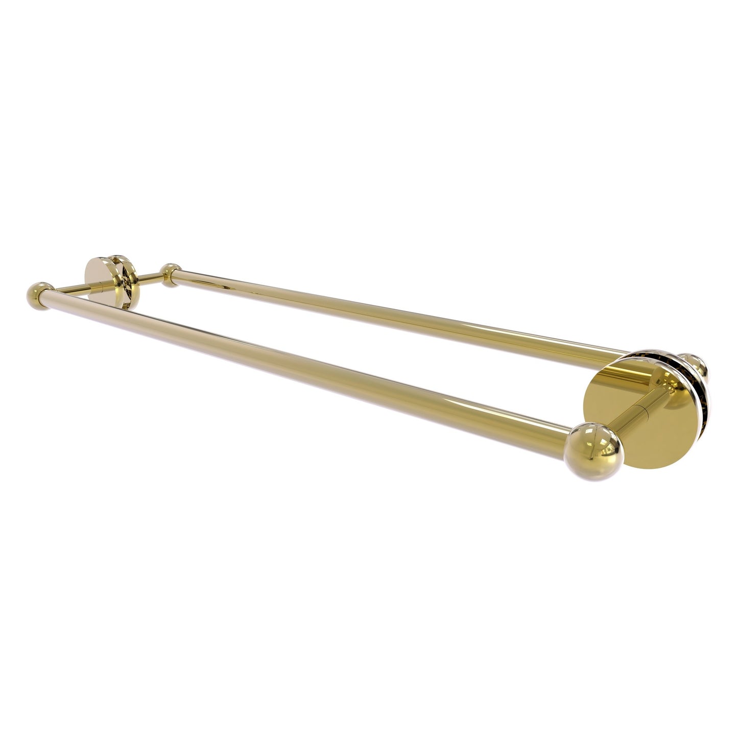 Allied Brass Prestige Skyline 26.7" x 7.2" Unlacquered Brass Solid Brass Back-to-Back Shower Door and Towel Bar