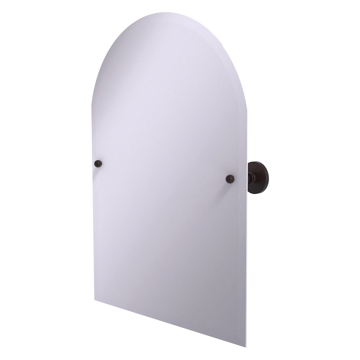 Allied Brass Prestige Skyline 29" x 21" Venetian Bronze Solid Brass Frameless Arched Top Tilt Mirror With Beveled Edge