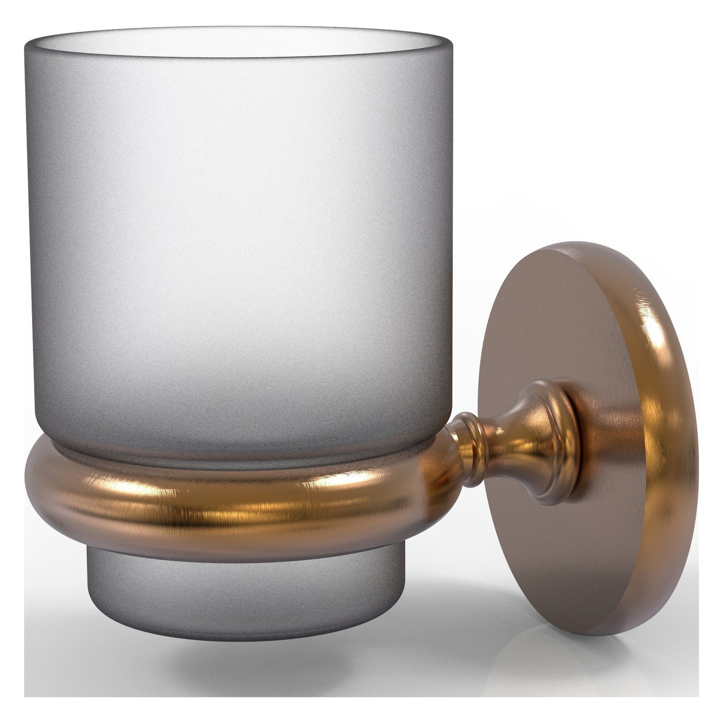 Allied Brass Prestige Skyline 3" x 2.5" Brushed Bronze Solid Brass Wall-Mounted Tumbler Holder