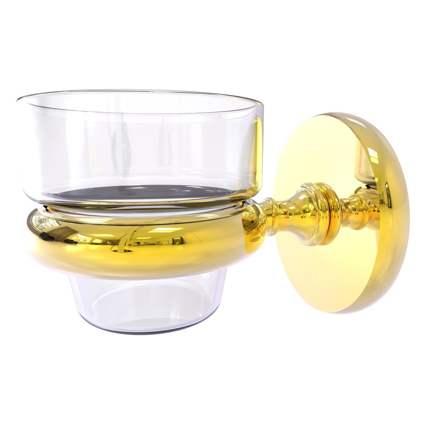 Allied Brass Prestige Skyline 3" x 2.5" Polished Brass Solid Brass Wall-Mounted Votive Candle Holder