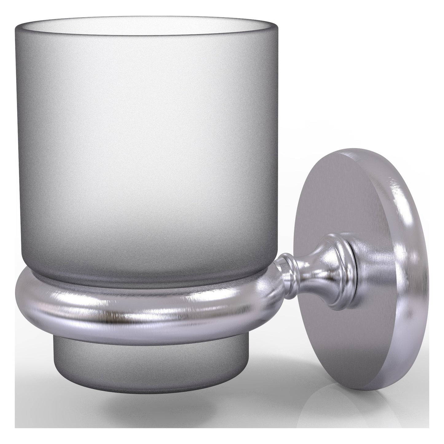 Allied Brass Prestige Skyline 3" x 2.5" Satin Chrome Solid Brass Wall-Mounted Tumbler Holder