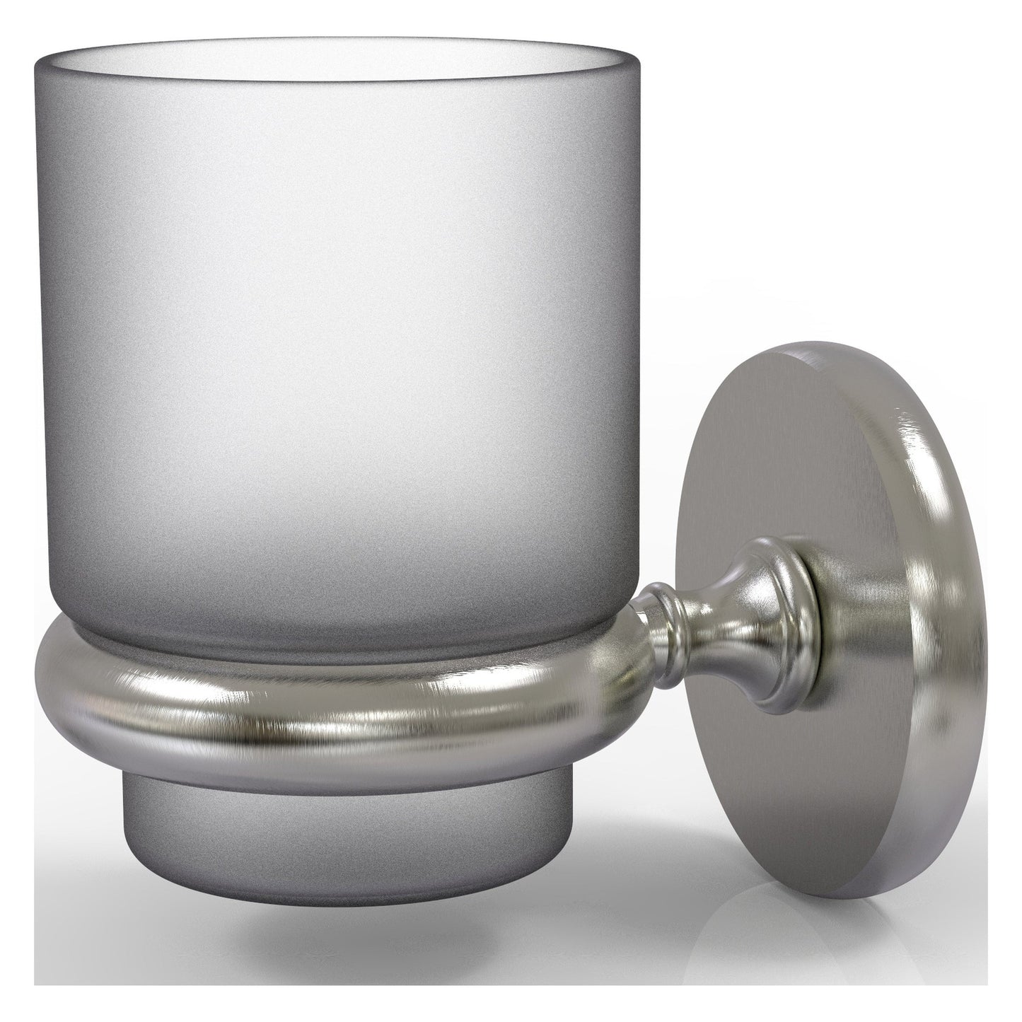 Allied Brass Prestige Skyline 3" x 2.5" Satin Nickel Solid Brass Wall-Mounted Tumbler Holder