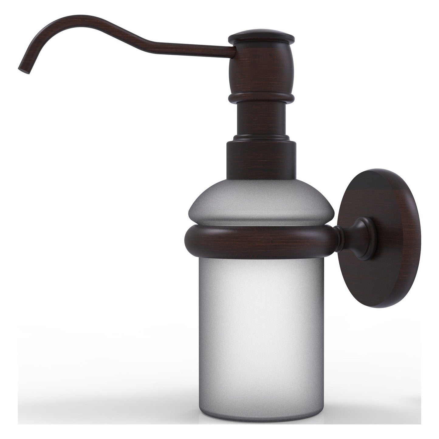 Allied Brass Prestige Skyline 3" x 3" Venetian Bronze Solid Brass Wall-Mounted Soap Dispenser