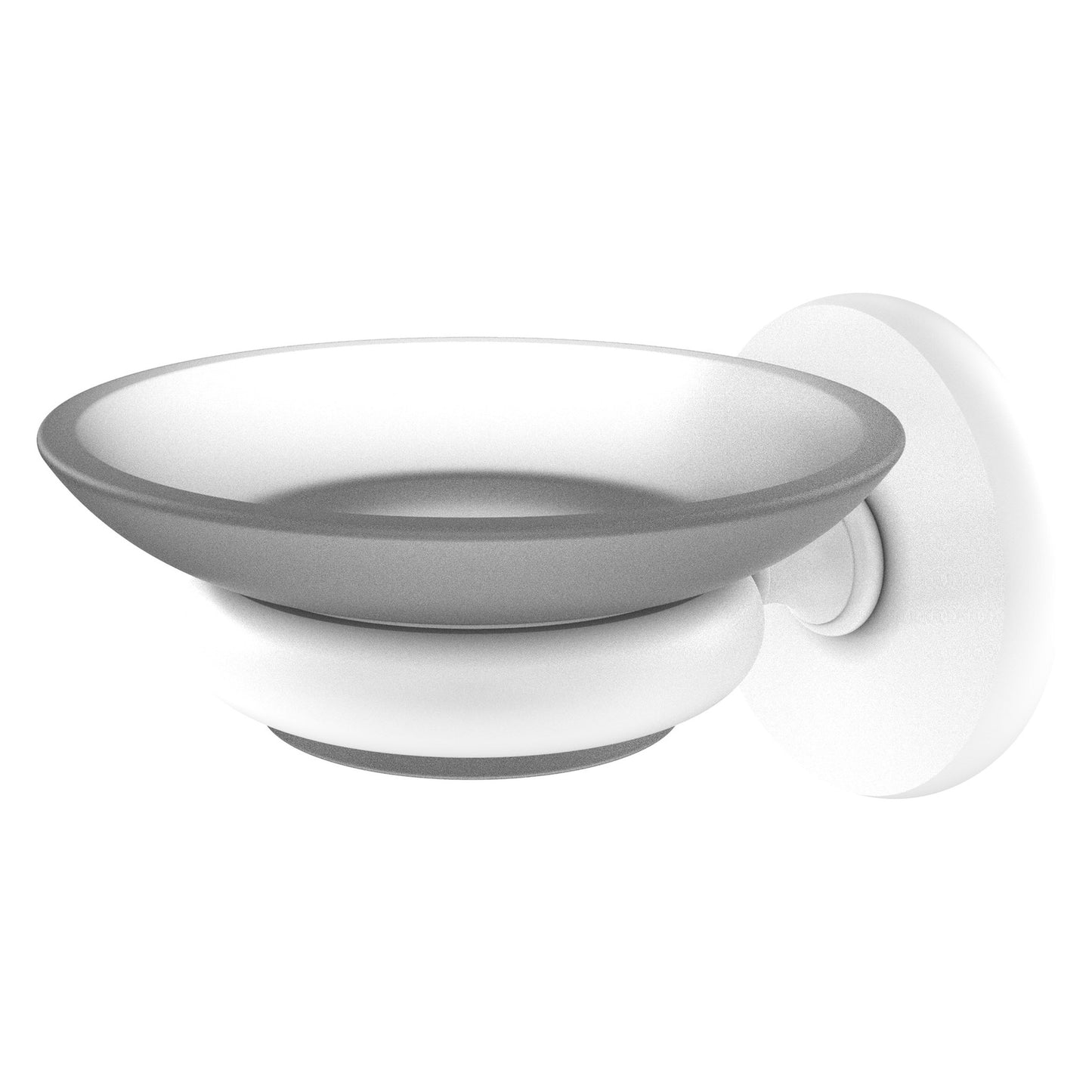 Allied Brass Prestige Skyline 3" x 4.5" Matte White Solid Brass Wall-Mounted Soap Dish