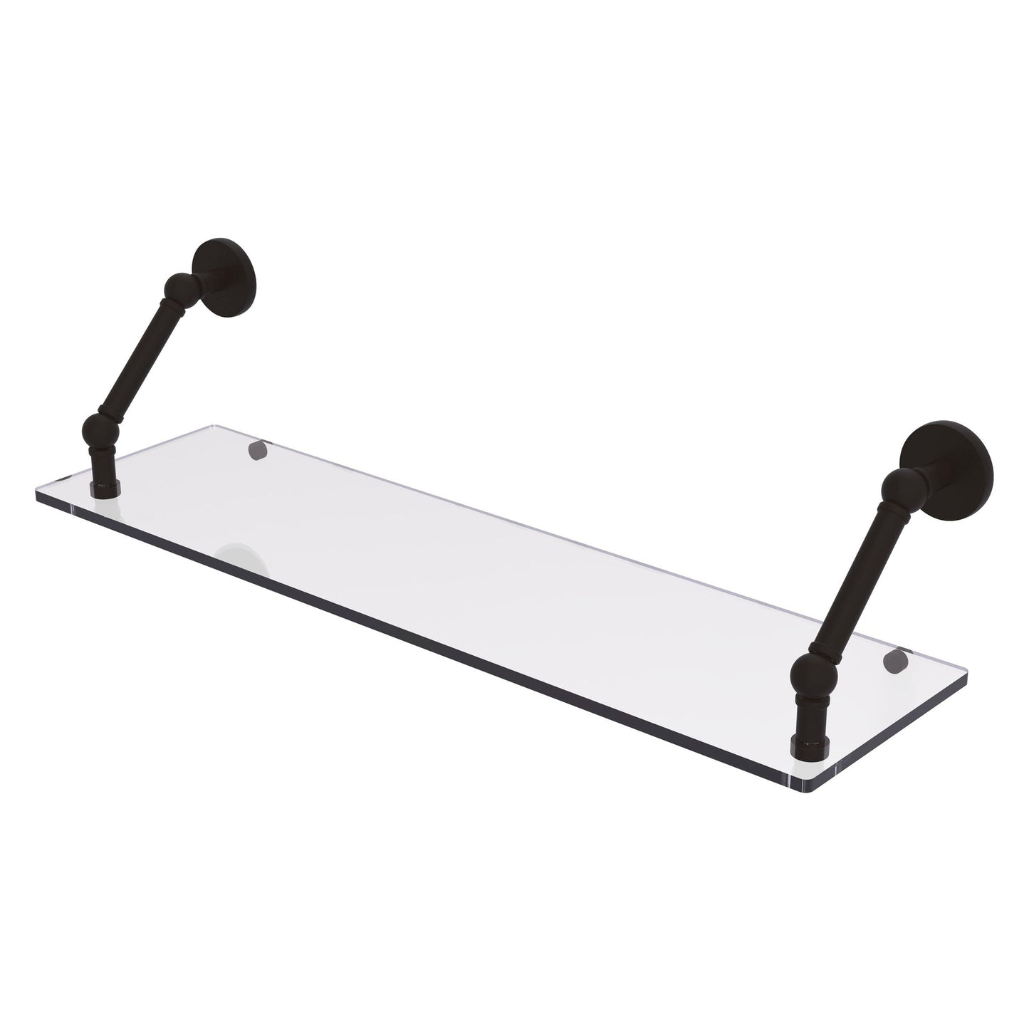 Allied Brass Prestige Skyline 30" x 8" Oil Rubbed Bronze Solid Brass Floating Glass Shelf