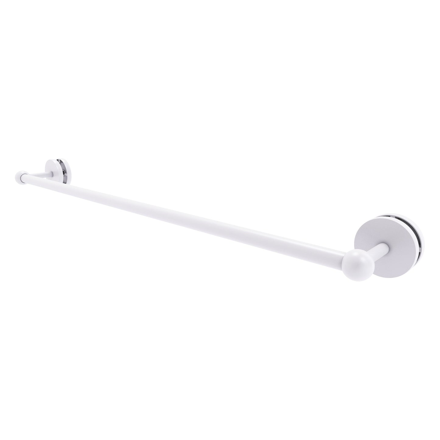 Allied Brass Prestige Skyline 32.6" Matte White Solid Brass Shower Door Towel Bar