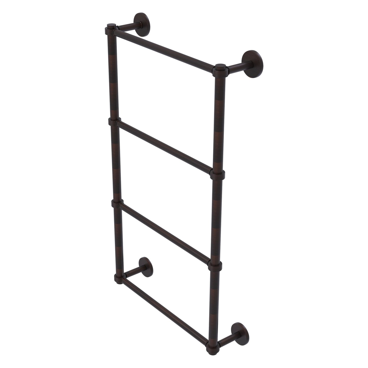 Allied Brass Prestige Skyline 36" x 5" Venetian Bronze Solid Brass 4-Tier Ladder Towel Bar With Grooved Detail