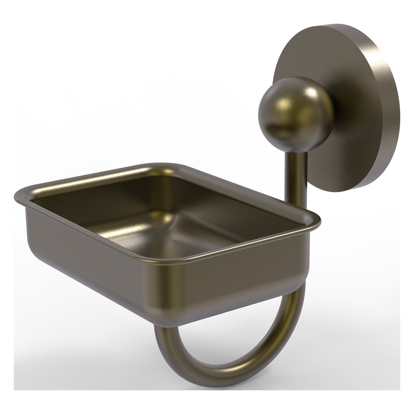 Allied Brass Prestige Skyline 4.5" x 3.5" Antique Brass Solid Brass Wall-Mounted Soap Dish