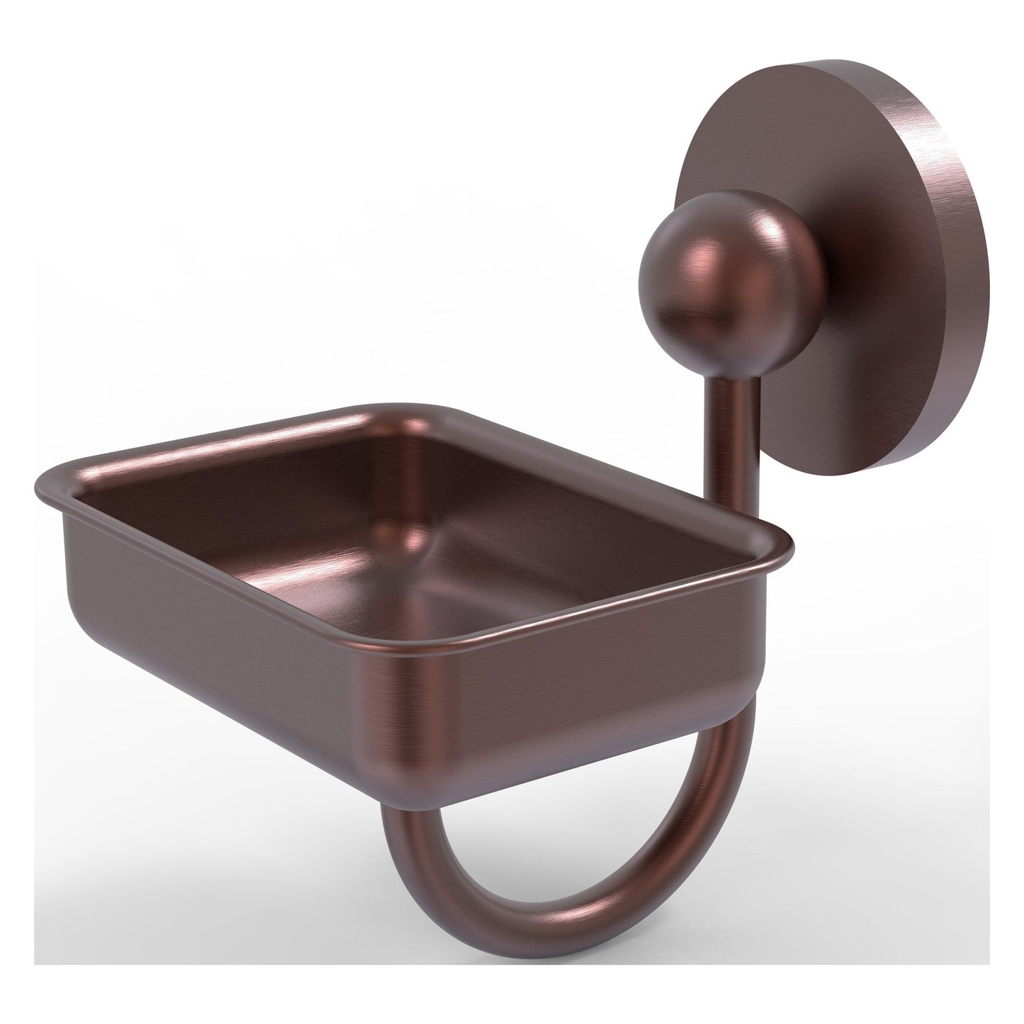 Allied Brass Prestige Skyline 4.5" x 3.5" Antique Copper Solid Brass Wall-Mounted Soap Dish