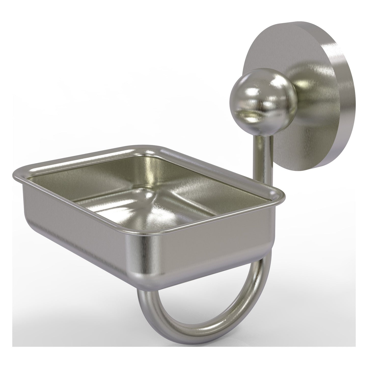 Allied Brass Prestige Skyline 4.5" x 3.5" Satin Nickel Solid Brass Wall-Mounted Soap Dish