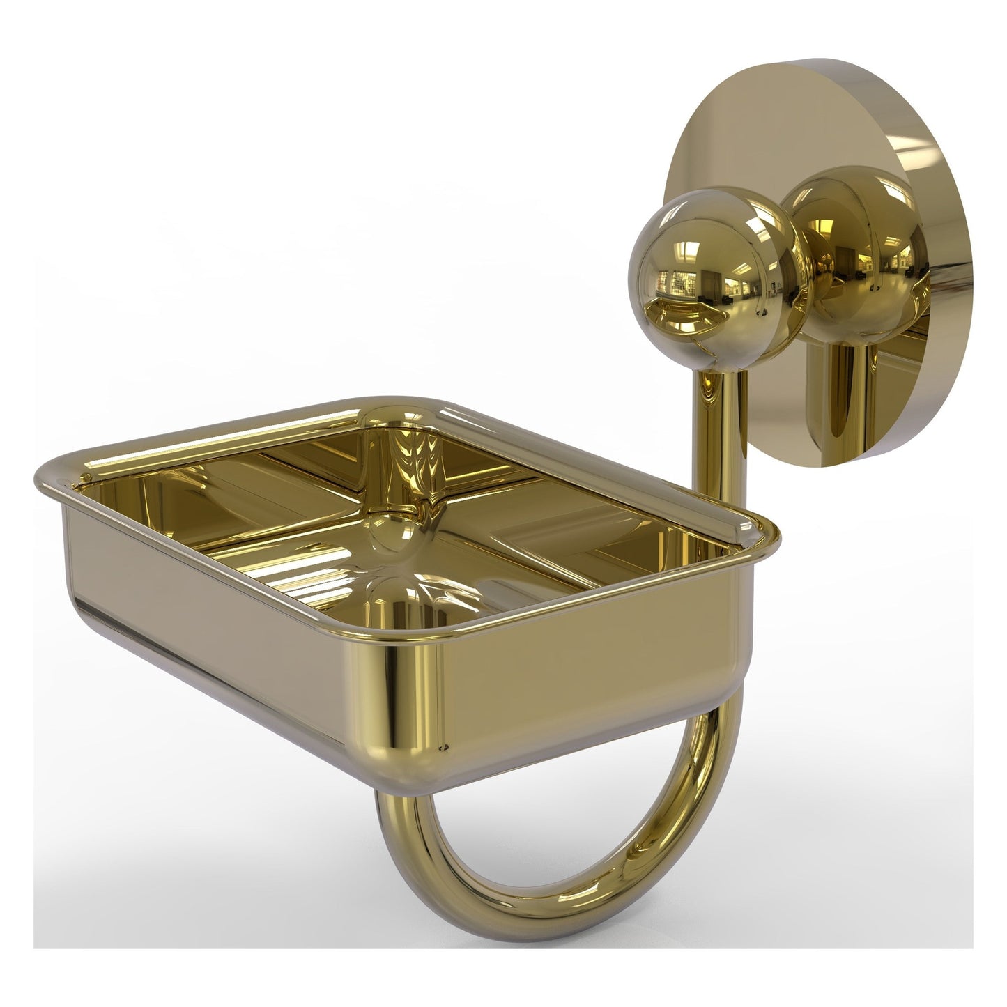 Allied Brass Prestige Skyline 4.5" x 3.5" Unlacquered Brass Solid Brass Wall-Mounted Soap Dish