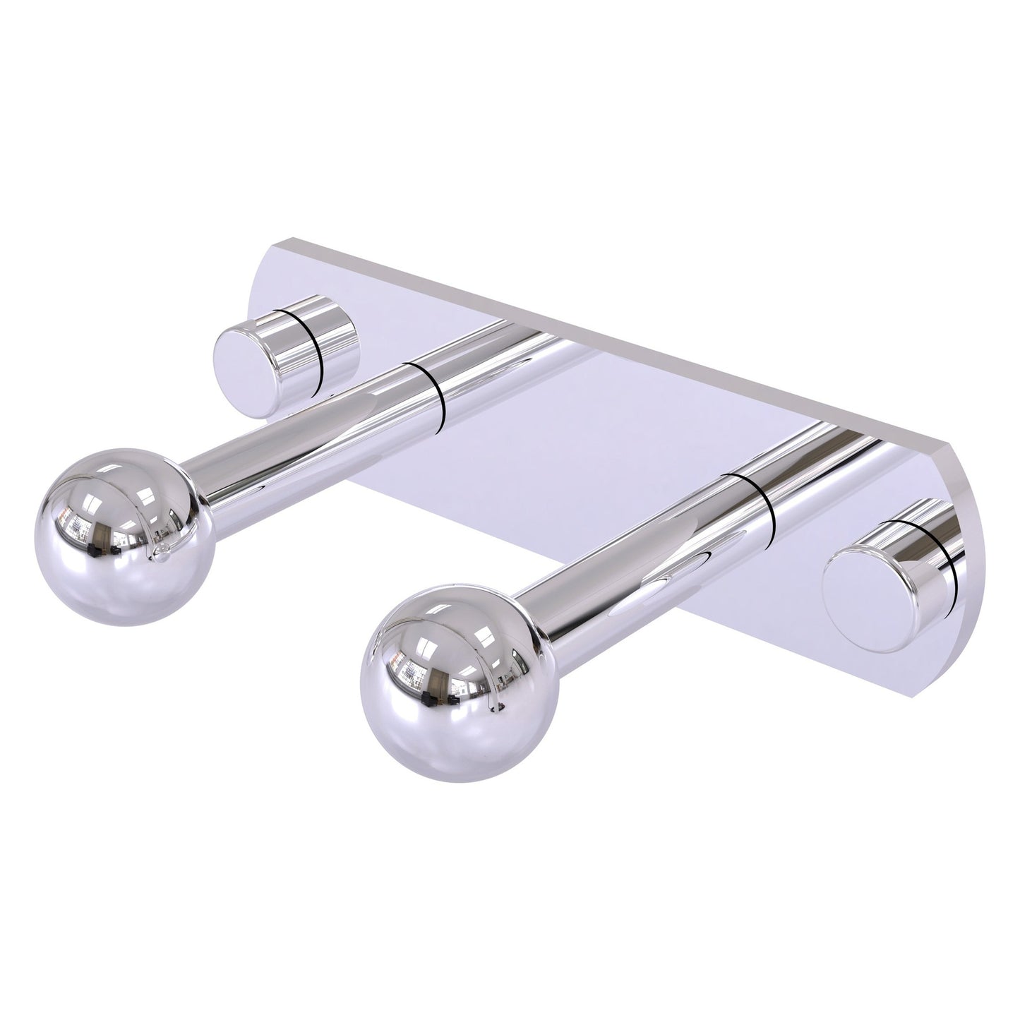 Allied Brass Prestige Skyline 5.5" x 3" Polished Chrome Solid Brass 2-Position Robe Hook