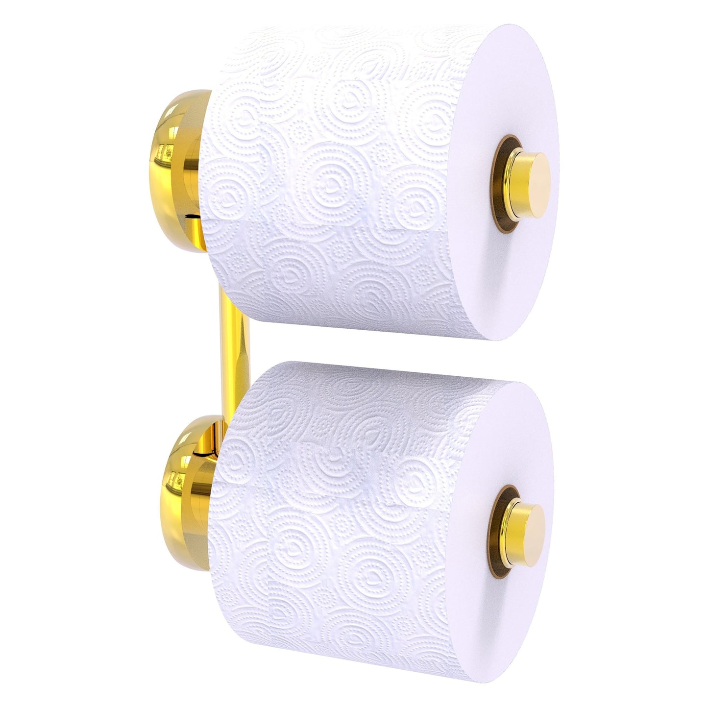 Allied Brass Prestige Skyline 6.1" x 2.64" Polished Brass Solid Brass 2-Roll Reserve Roll Toilet Paper Holder