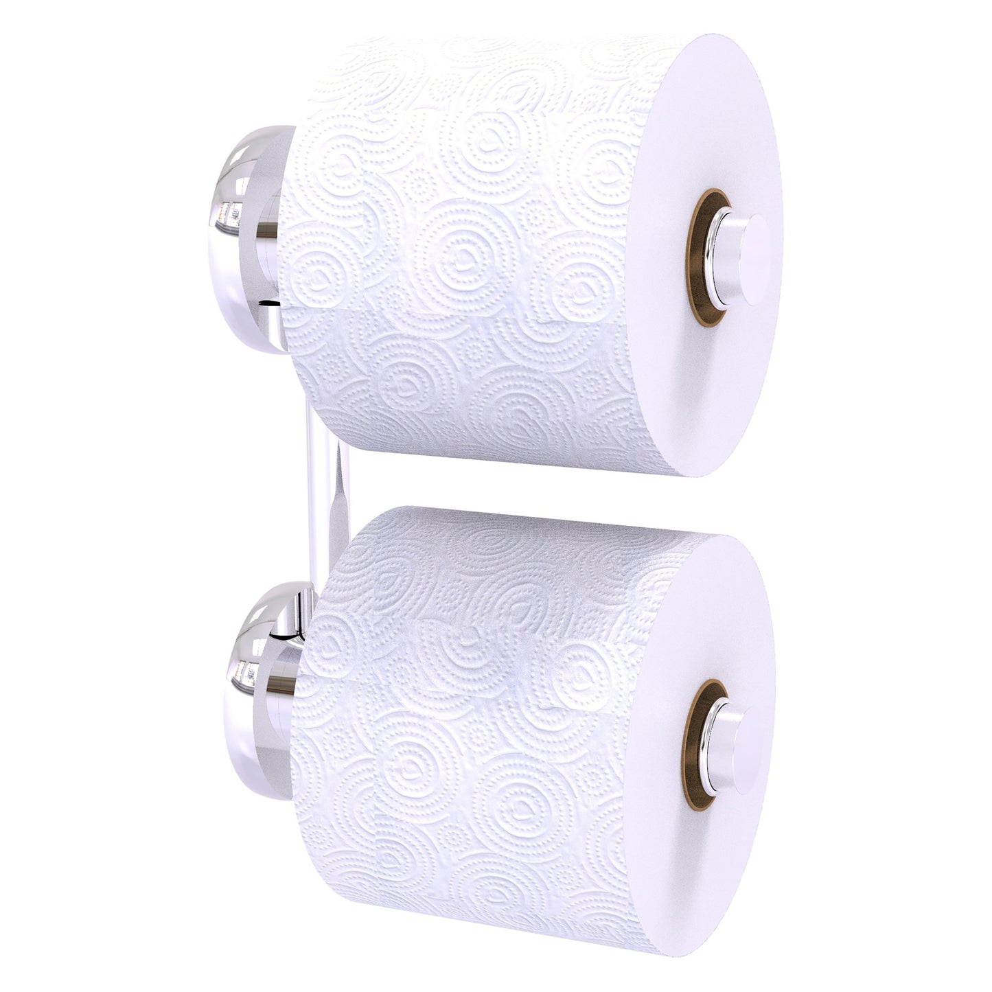 Allied Brass Prestige Skyline 6.1" x 2.64" Polished Chrome Solid Brass 2-Roll Reserve Roll Toilet Paper Holder
