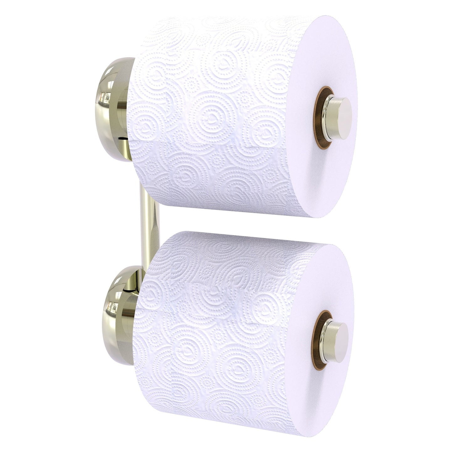 Allied Brass Prestige Skyline 6.1" x 2.64" Polished Nickel Solid Brass 2-Roll Reserve Roll Toilet Paper Holder