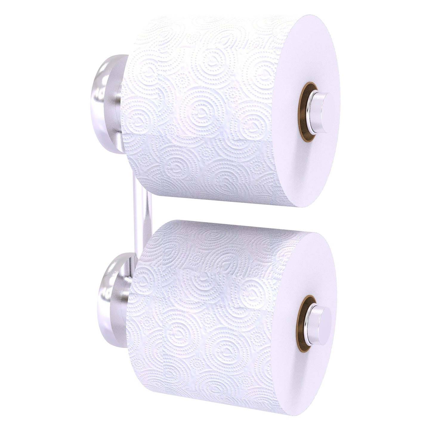 Allied Brass Prestige Skyline 6.1" x 2.64" Satin Chrome Solid Brass 2-Roll Reserve Roll Toilet Paper Holder